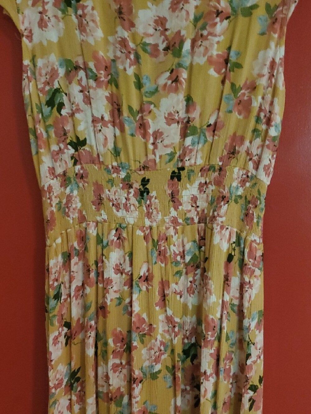 Gypsies & Moondust Yellow Floral V-Neck Maxi Dress Sz M - Picture 12 of 12